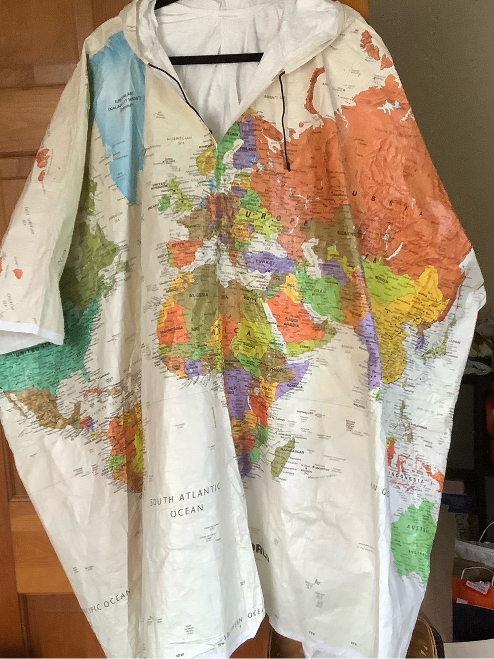 World map poncho